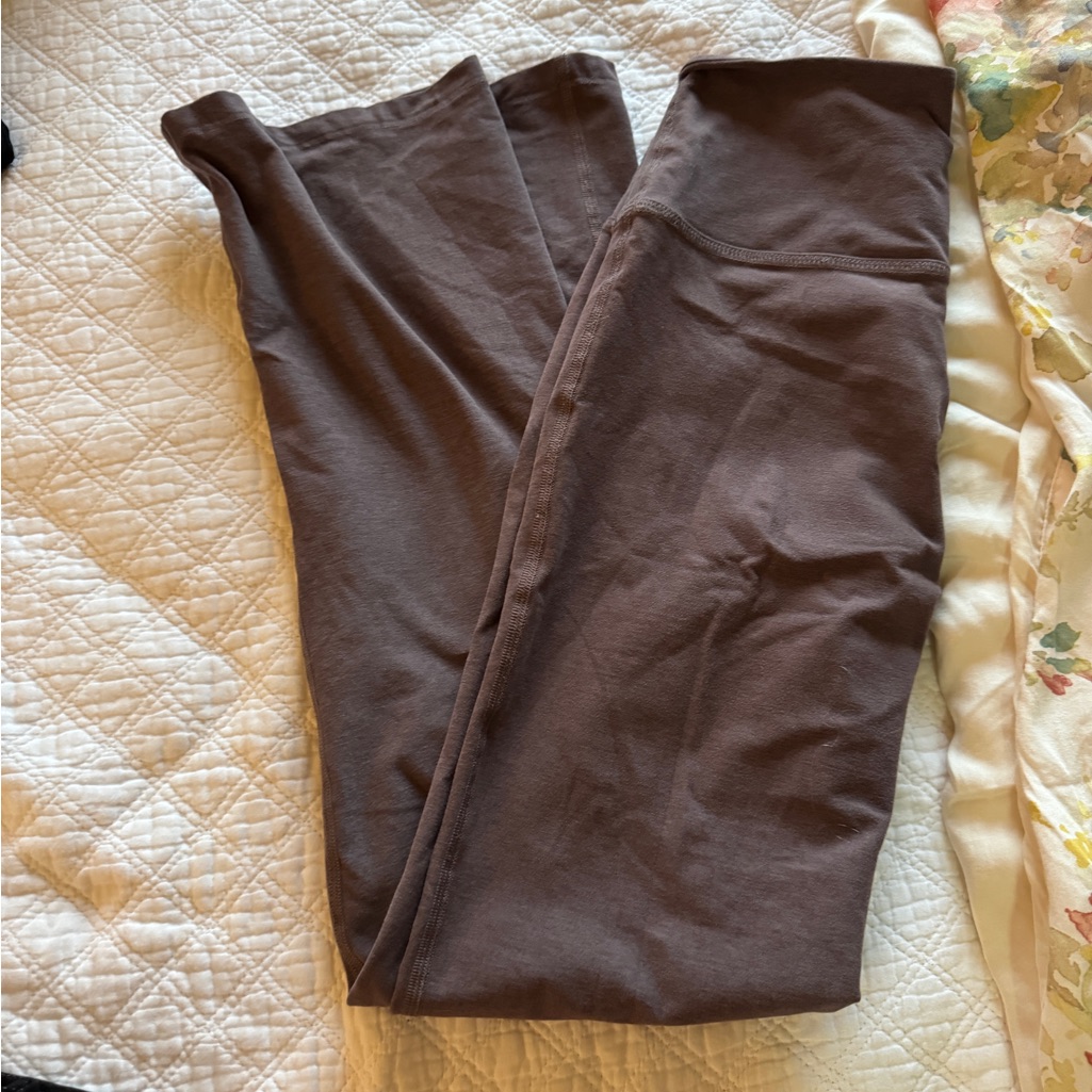 Beyond Yoga Gray (Spacedye) Yoga Flare Pants